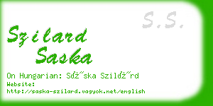 szilard saska business card